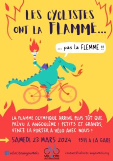 image Les cyclistes ont la flamme... pas la flemme